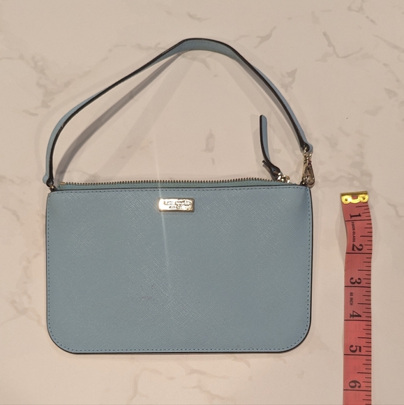 Kate Spade Lolly Newbury Lane Leather Wristlet Grace Blue - Picture 5 of 6